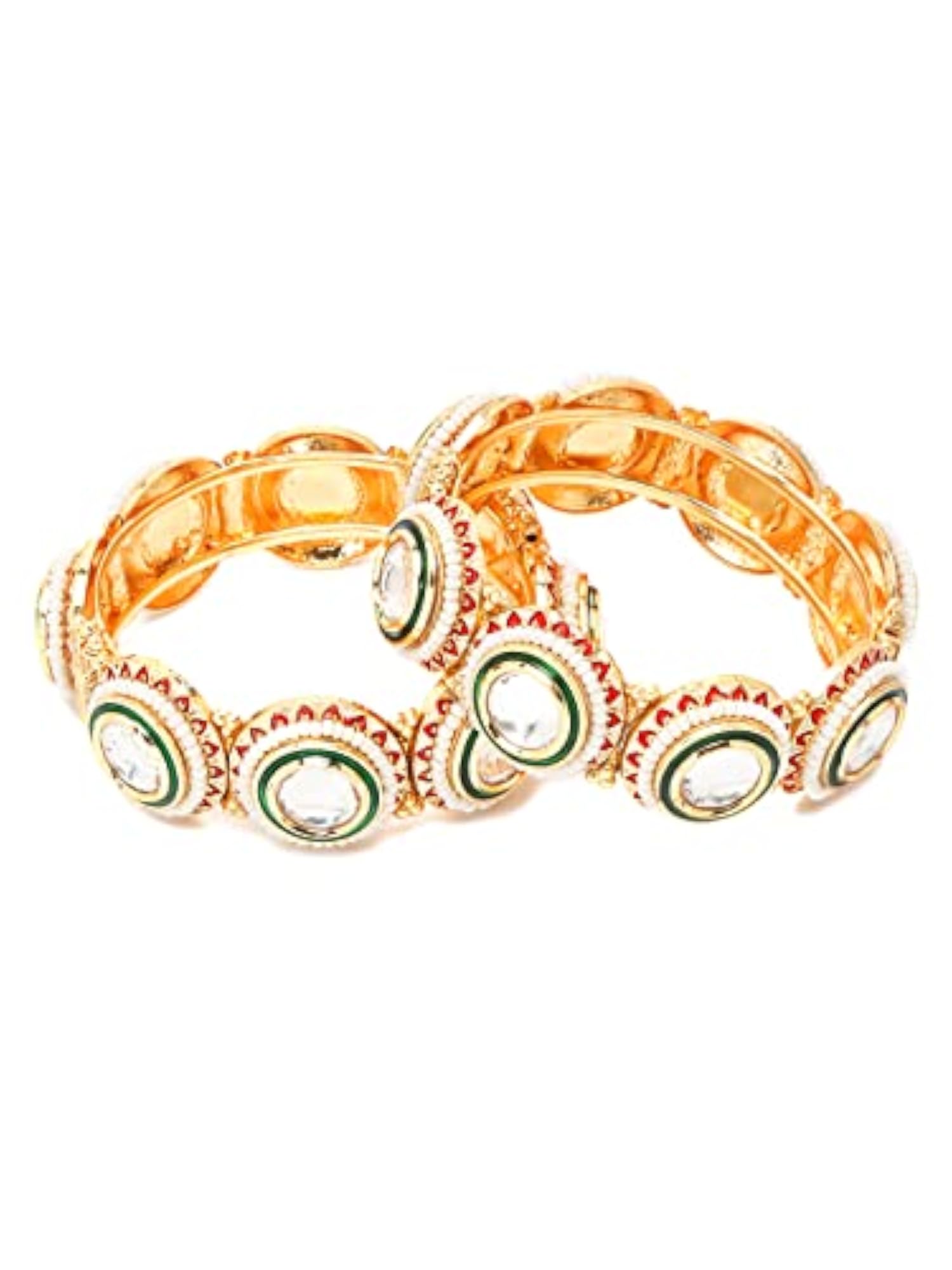 Gold Celebrity Inspired Plated Bangles (YBBN_92103) 2.6